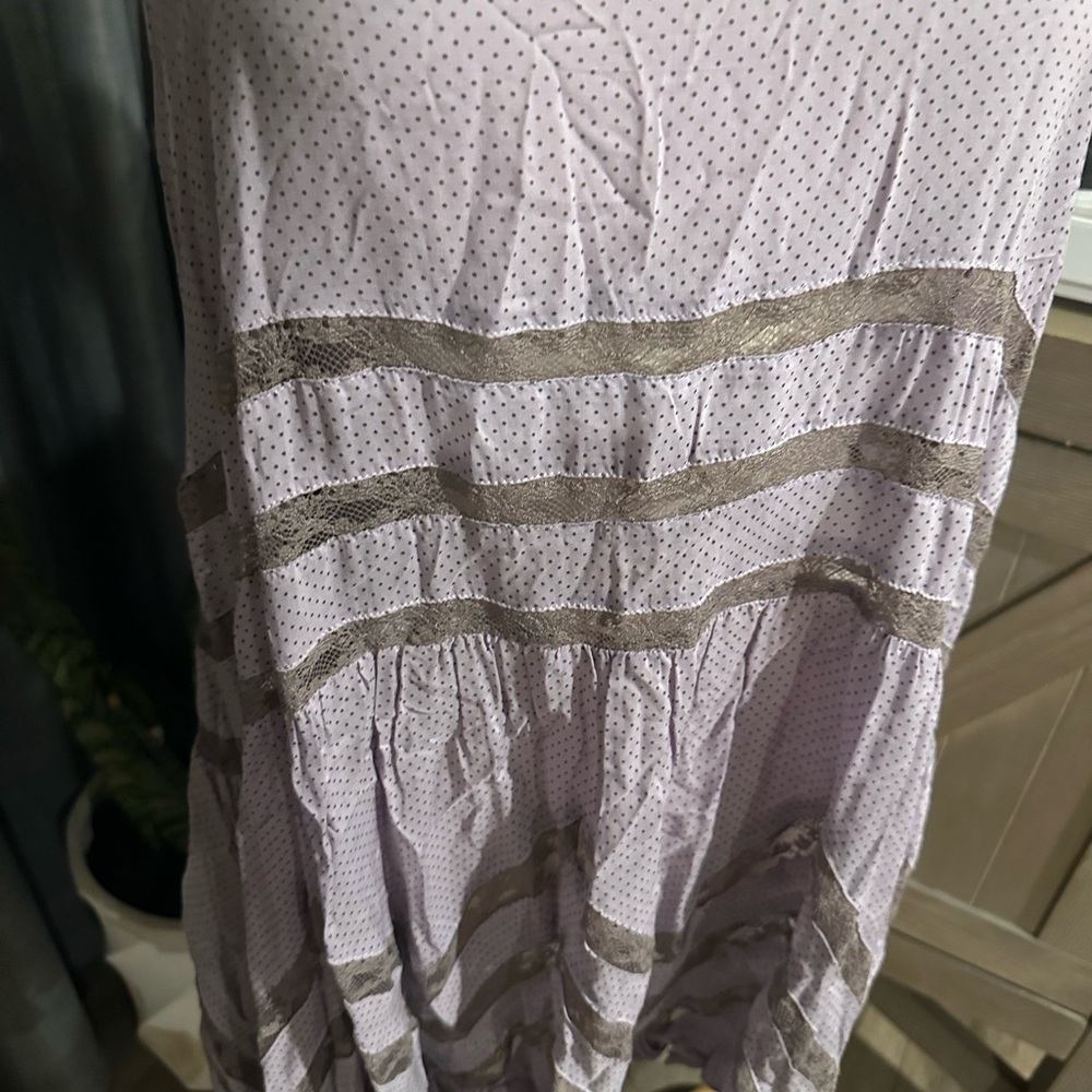Free People Lavender Polka Dot Tunic - Picture 2 of 5